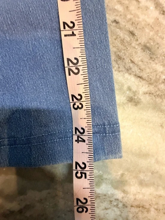 Serra Wide Leg Jeans Womens Medium Light Wash Pull On Denim Palazzo Pants - Picture 7 of 8